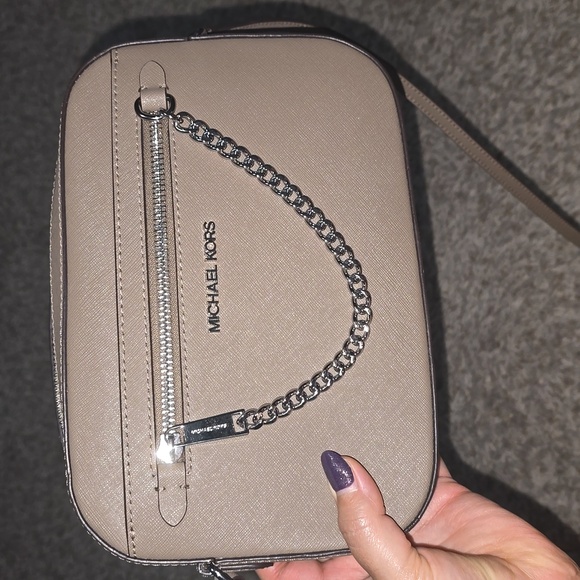 Michael Kors Handbags - Michael Kors Jet Set Large Metallic Logo Crossbody Bag